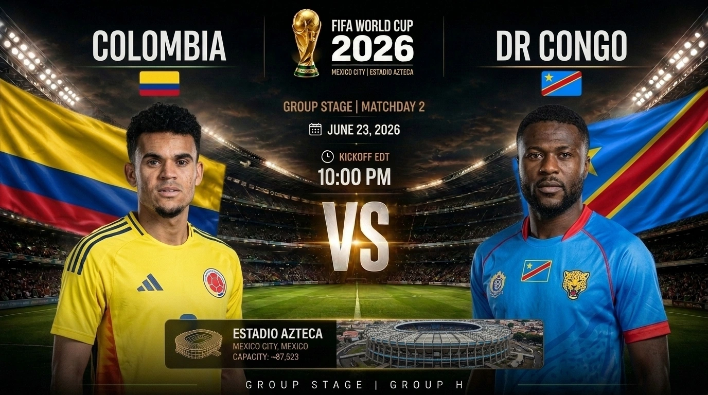 Colombia vs DR Congo World Cup 2026 Matchday 2 preview