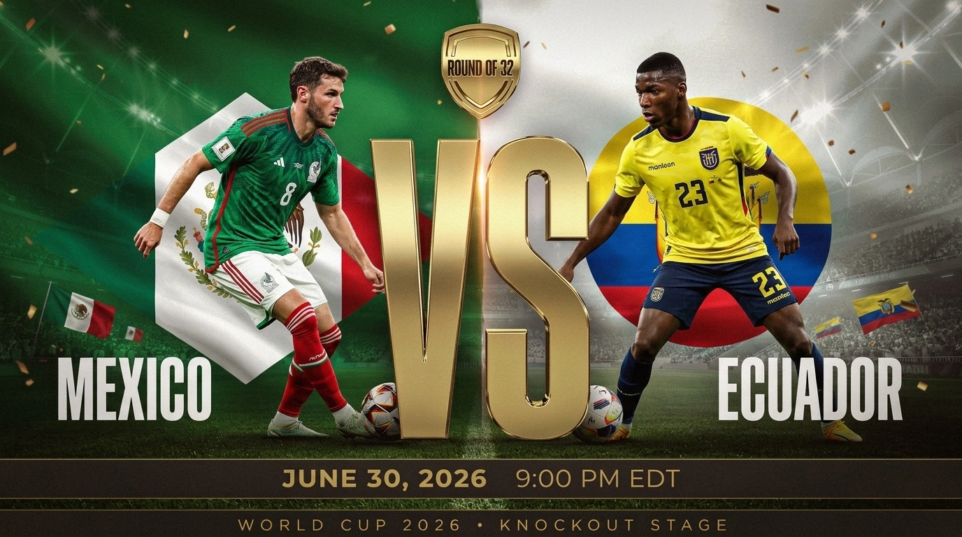 Mexico vs Ecuador World Cup 2026 Round of 16 prediction