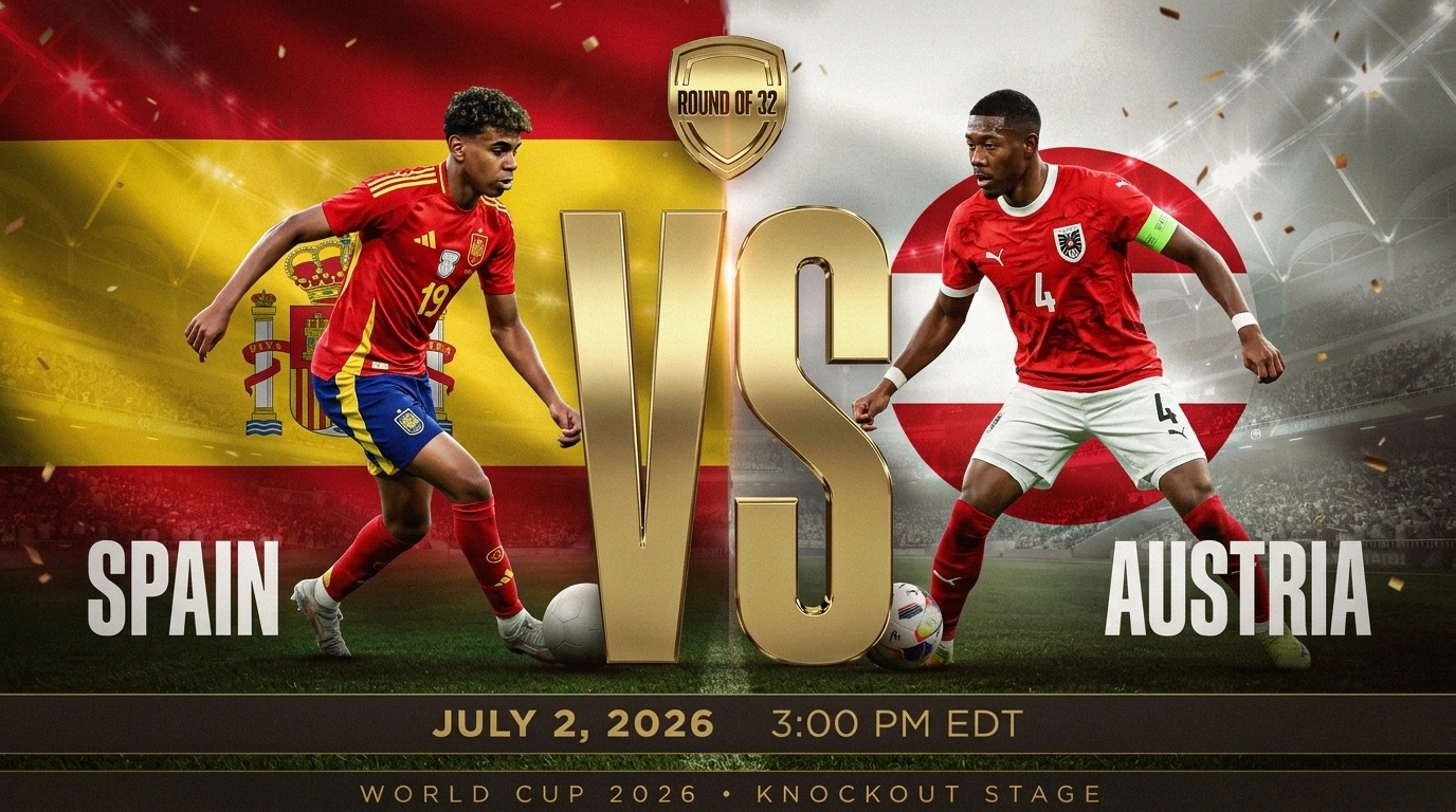 Spain vs Austria World Cup 2026 Round of 16 prediction